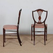 Pair of chairs, English work from the late 19th century.