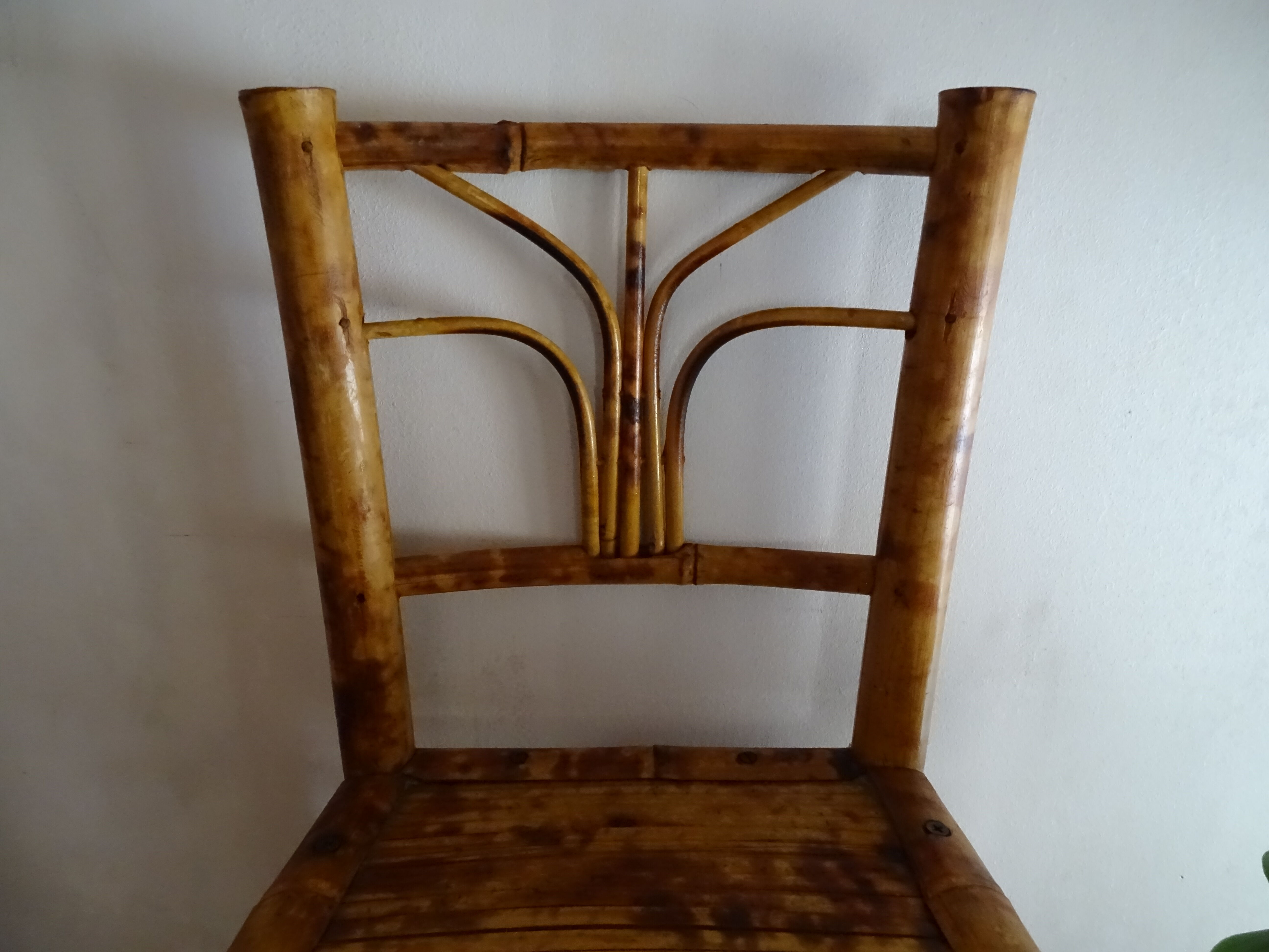 Chaise enfant bambou vintage 1960 H45 cm