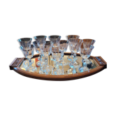 Set of 12 engraved crystal glasses – two assorted sizes, years