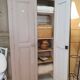 Old wooden cloakroom