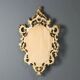Antique lacquered and gilded wooden mirror, Italy, early 20th century.