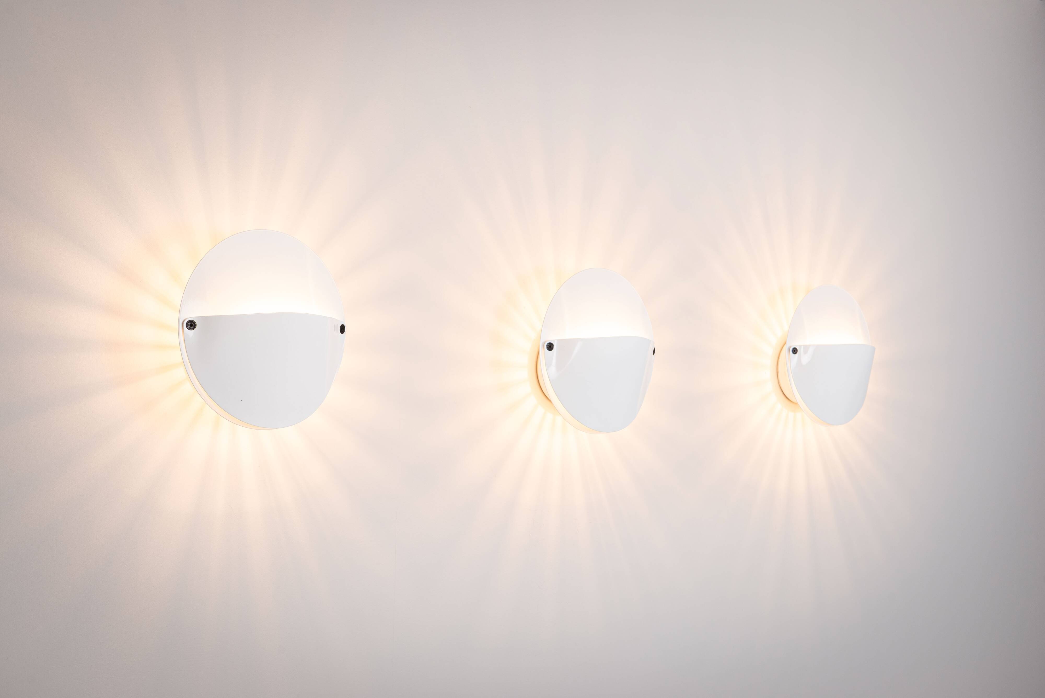 Set of three "Giovi" wall lamps by Achille Castiglioni for Flos, 1982