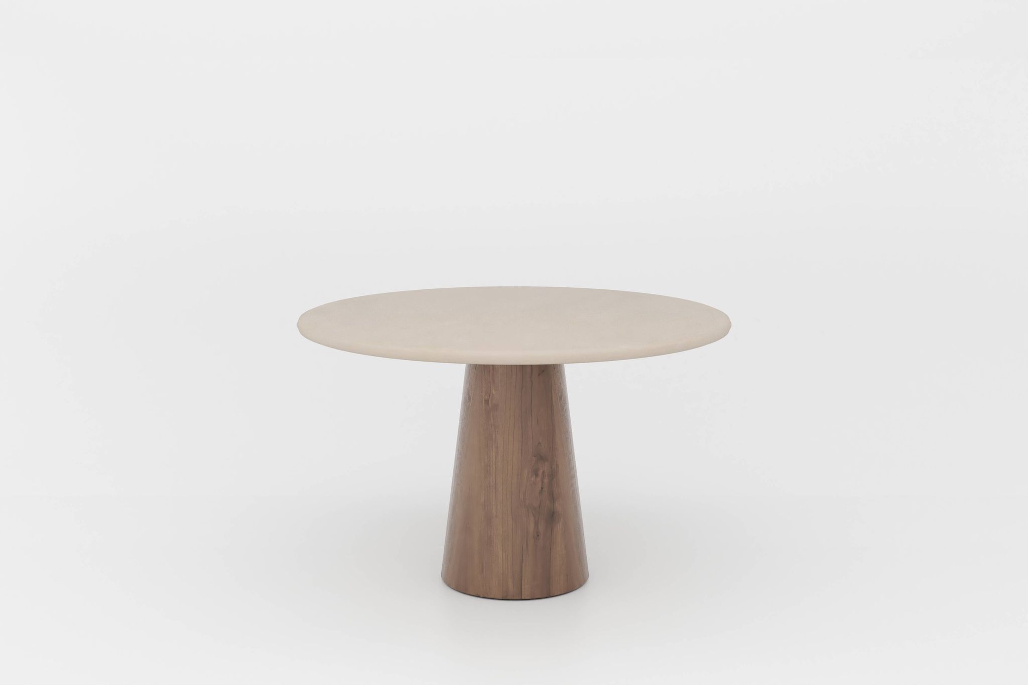 Handcrafted w/ Plaster - Contemporary Textured Dining Table “Cone”- Round 120