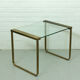 Mid Century Hollywood Regency Coffee Table brass and glass, Italy 1970s