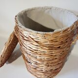 Indoor wicker laundry basket fabrics