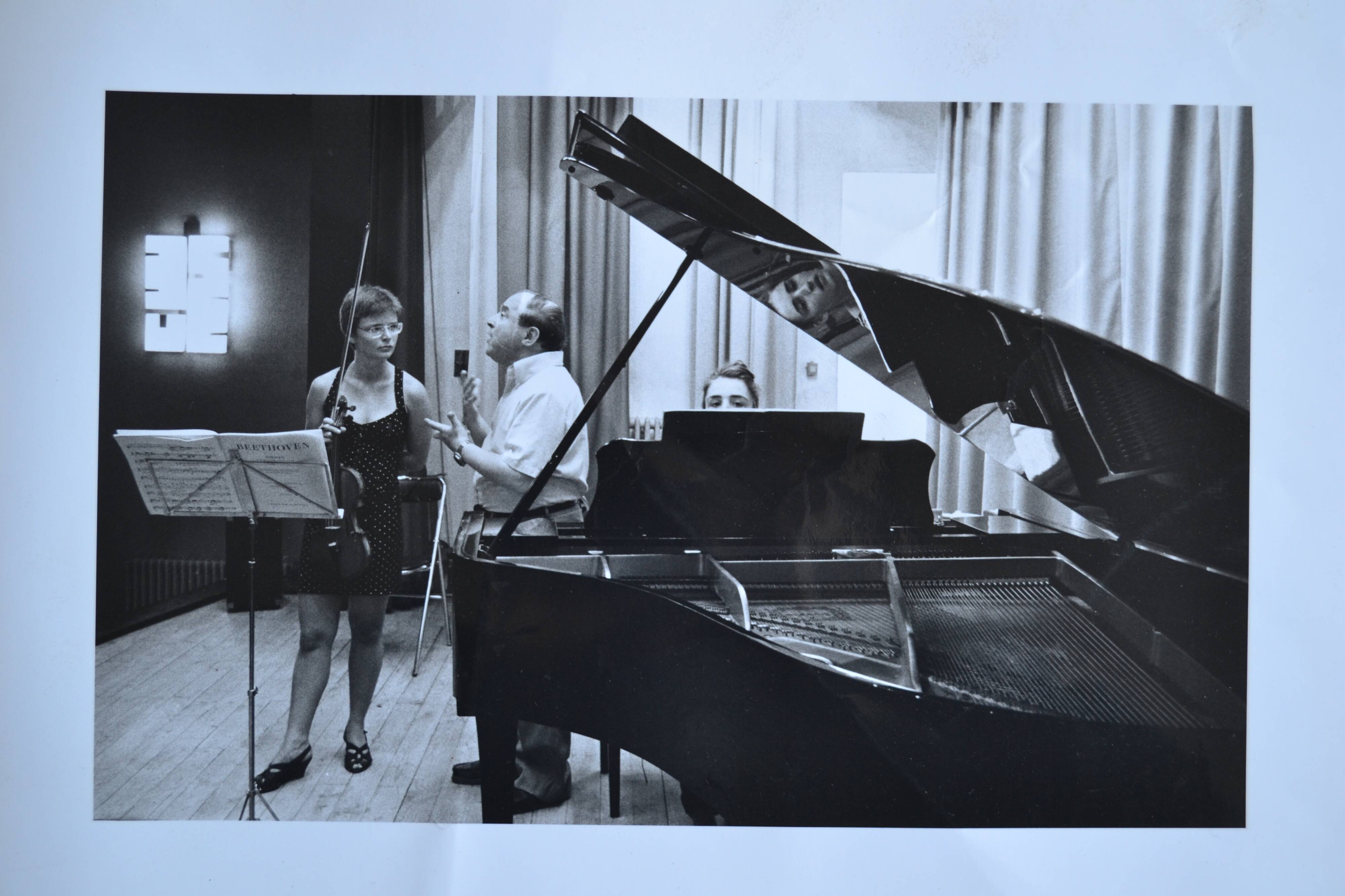 " Piano violon " photo anonyme noir & blanc originale