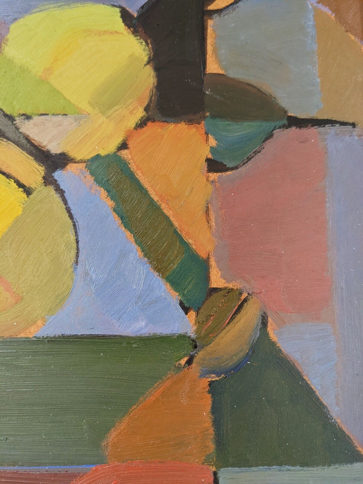 Swedish abstract oil painting from mid-century 1950