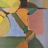 Swedish abstract oil painting from mid-century 1950