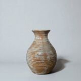 Stoneware vase signed / Puisaye / Lion