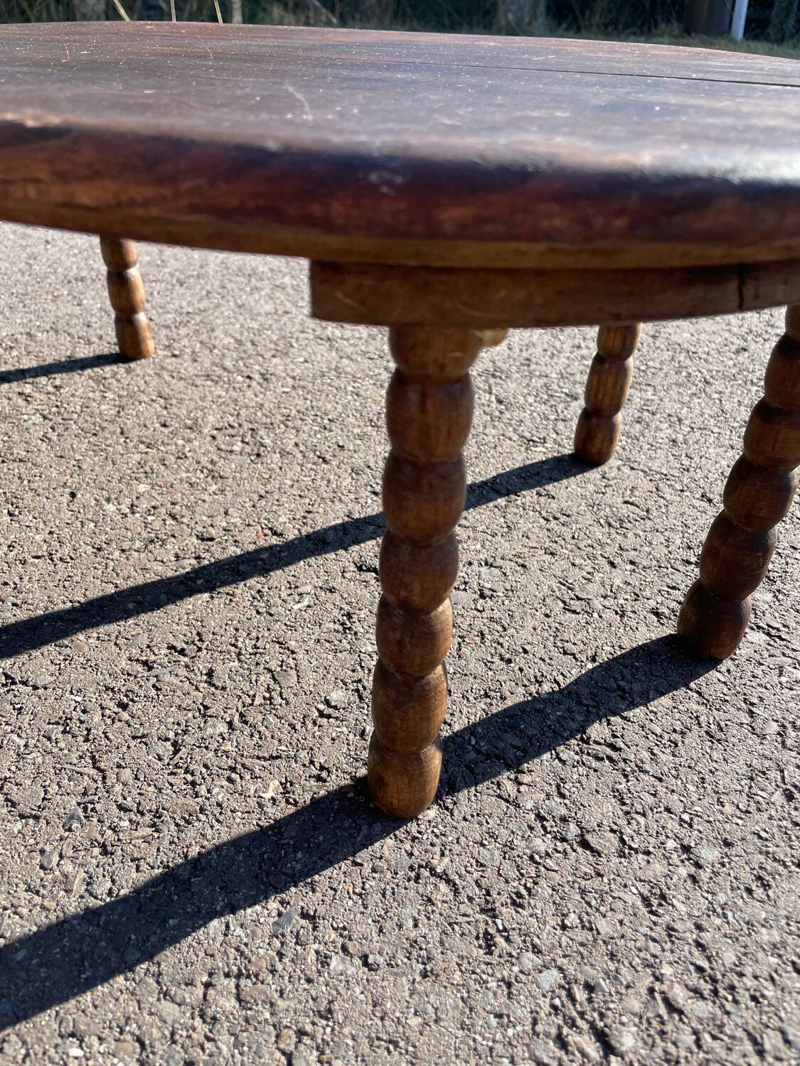 Small coffee table in turned wood
