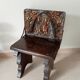 Spanish renaissance style folding chair in carved wood by mades