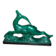 Art Deco Sculpture Gazelle in Faience - Saint-Clément - Emerald Green