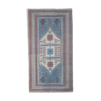 Vintage faded turkish oushak rug 103 x 190 cm