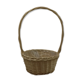 Wicker basket a handle