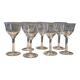 7 antique white wine/port glasses in crystal in excellent condition.