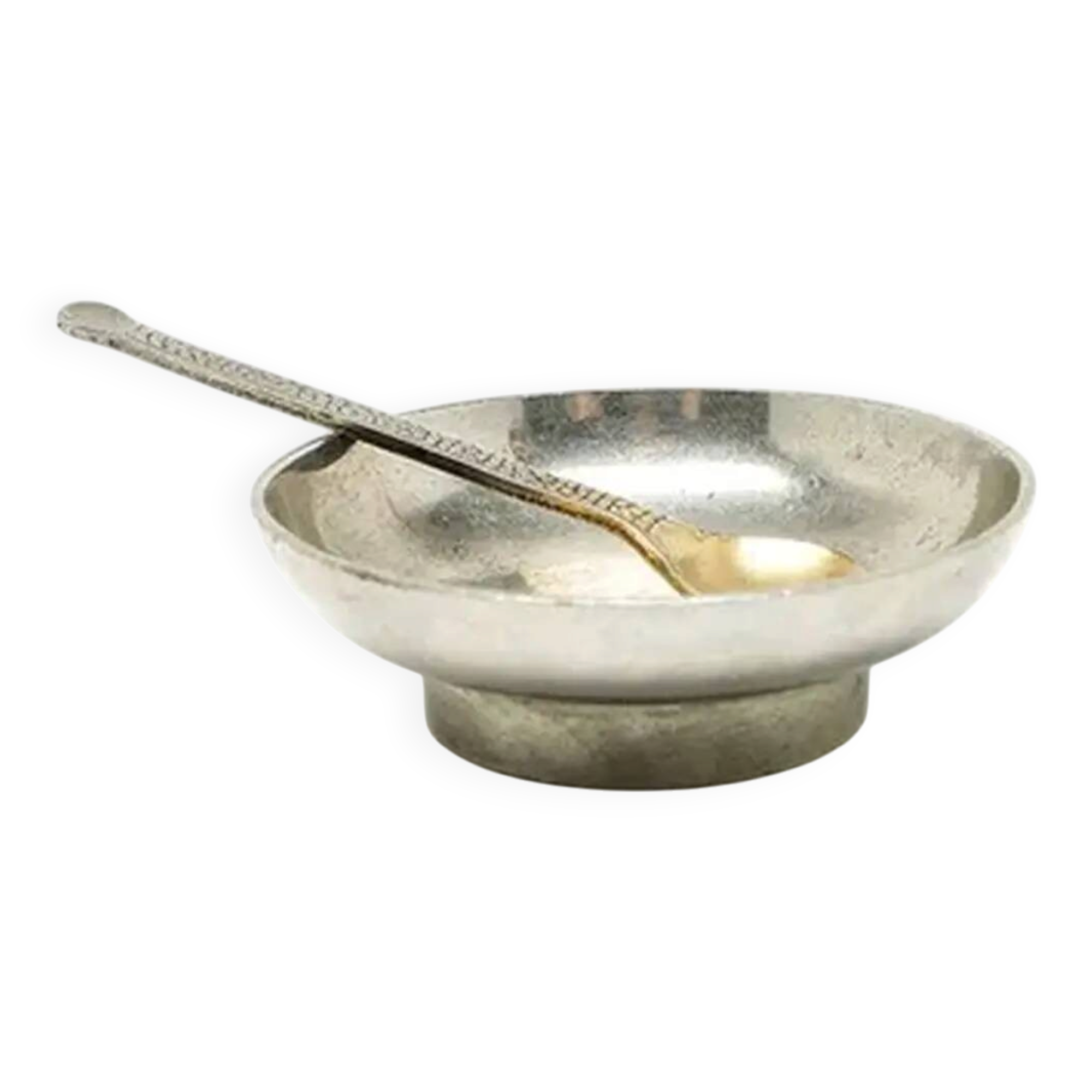 Art Deco salt shaker, nickel-plated brass, Krupp-Berndorf, Germany, 1930s