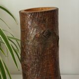 Vase primitif bois vintage