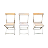 Set of 3 folding garden chairs