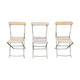 Set of 3 folding garden chairs