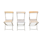Ensemble de 3 chaises de jardin pliantes