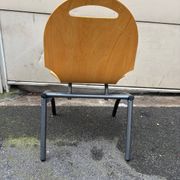 Set of 4 industrial style chairs