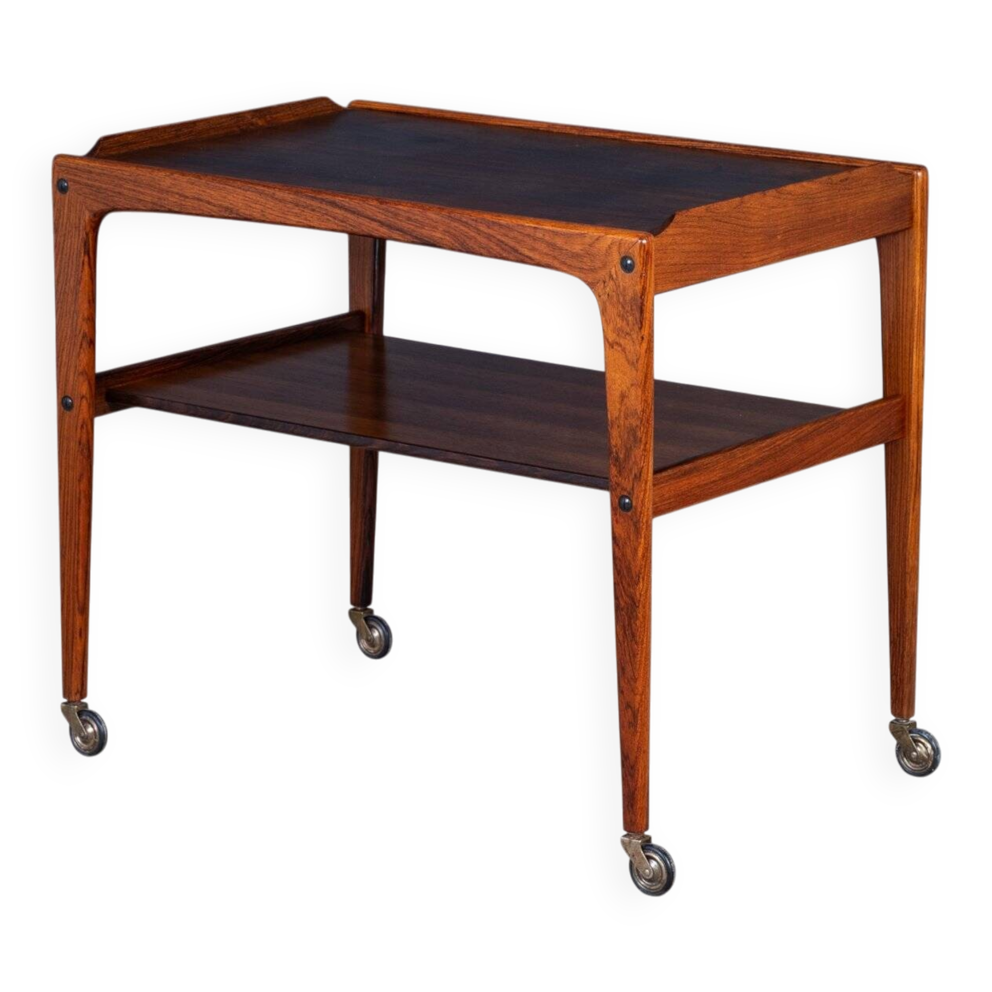 Bar Cart in Rosewood by Edmund Brouer, Denmark, 1970s