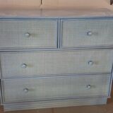 Commode bleue à 4 tiroirs