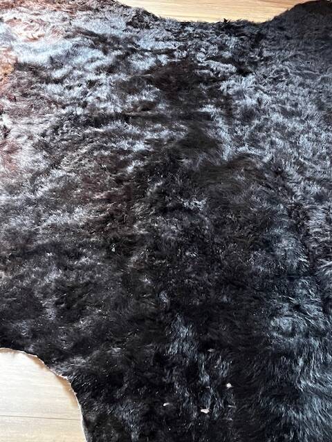 Brown cowhide rug, 2.30m