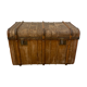 Antique trunk monogrammed coated canvas