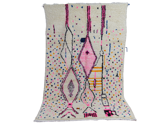 Colorful diamond berber carpet 254 x 147 cm