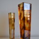 Lot de 2 vases vintage 80's plexiglas ecaille de tortue