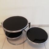 3-tray round coffee table