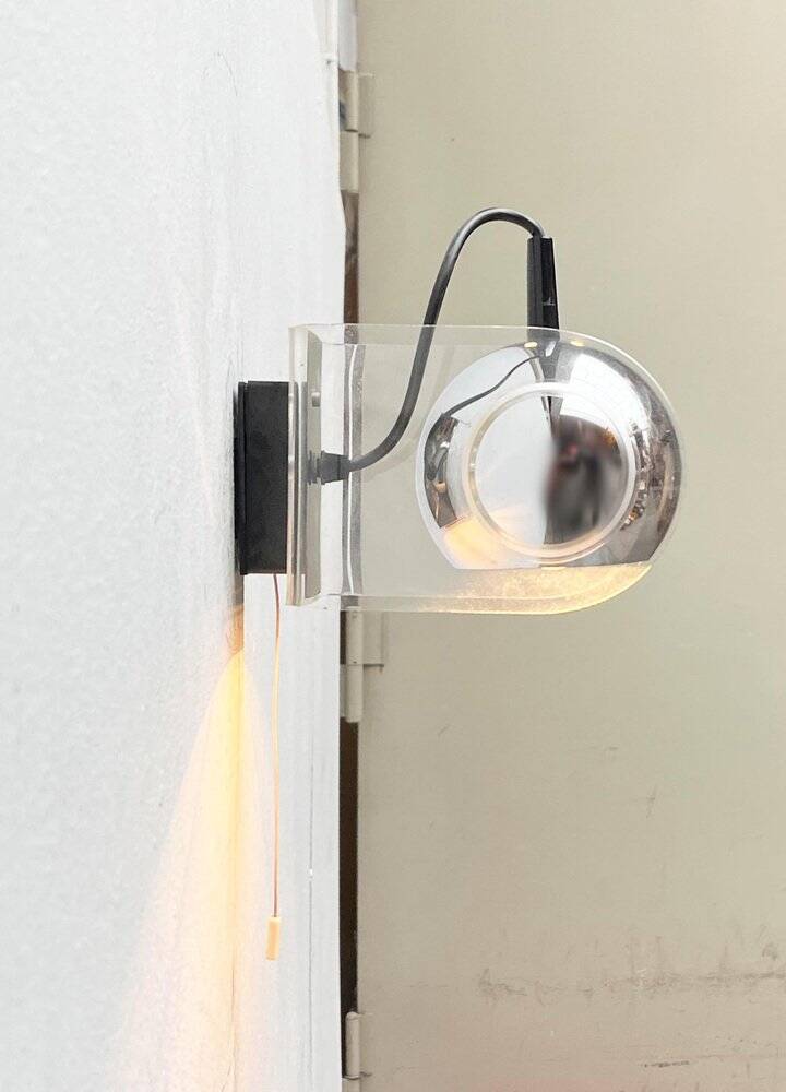 German wall lamps model 540 from the mid-century space age in the style of Gino Sarfatti, 1960s, set of 2.