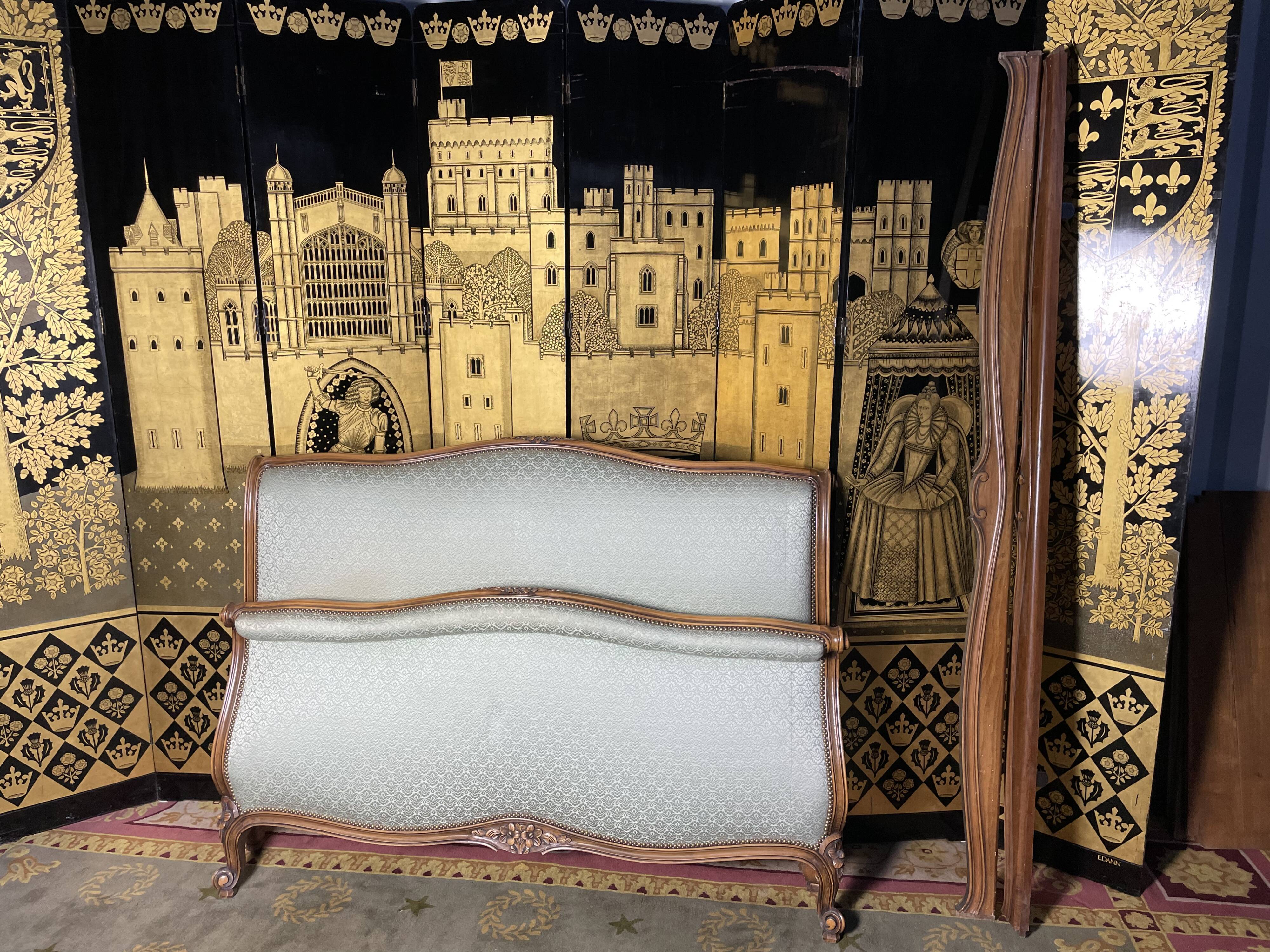 Upholstered bed in Louis XV style