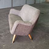 The years 50-60 in Velvet Brown EGG egg Chair