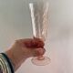Pink glass champagne flutes from Arcoroc Luminarc model Rosaline