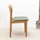 Chaise bistrot style scandinave chêne et vert