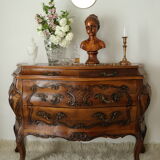 Commode tombeau en noyer style Louis XV, XXème