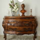 Louis XV style walnut tomb chest of drawers, 20th century