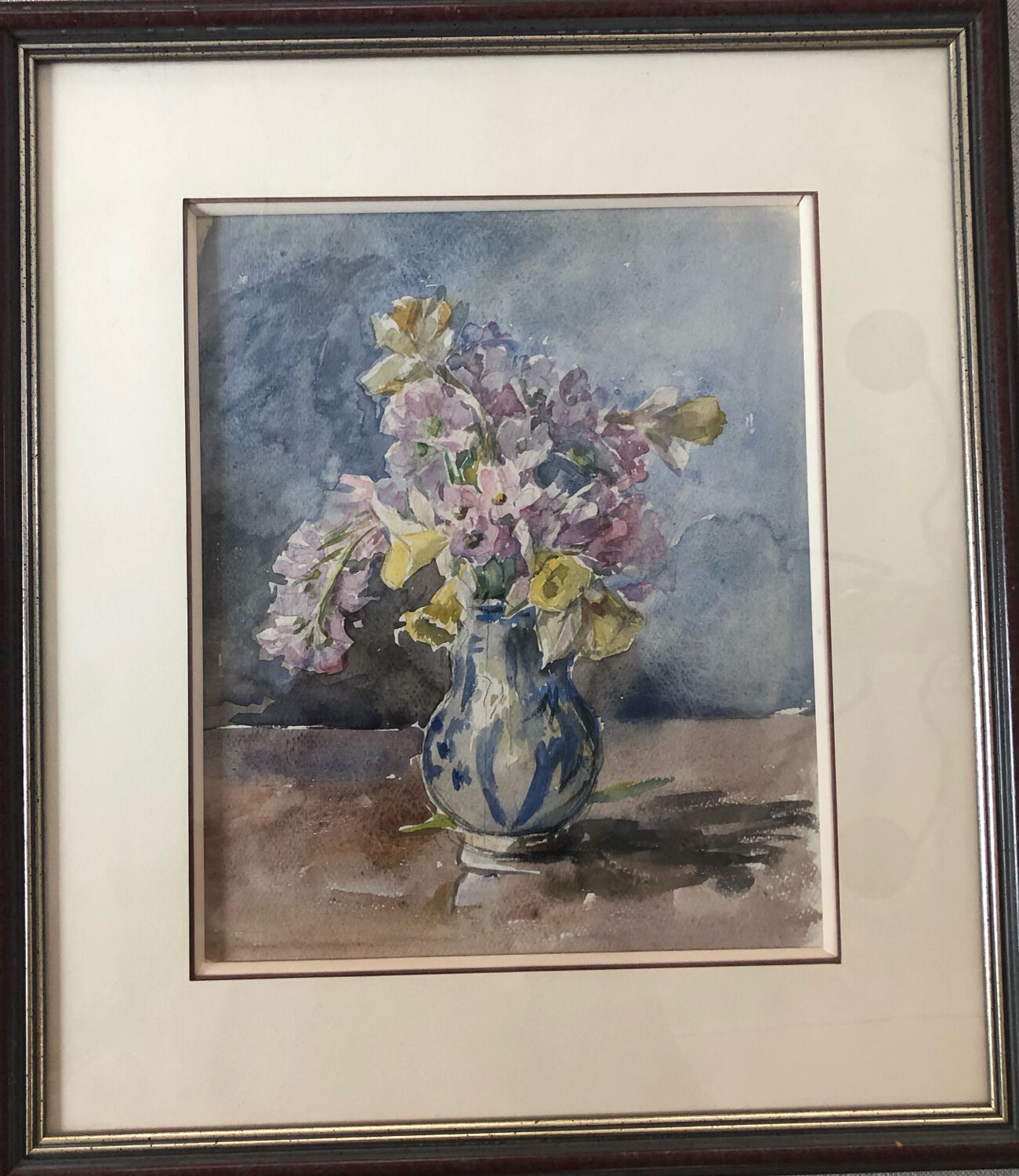 Watercolor bouquet , anonymous XXth