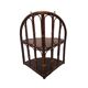 Etagere d'angle murale vintage en rotin, 1960/70