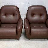Pair of "space age" armchairs. Circa 1970