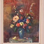 Original Oil on Canvas – “Still Life Vase” – Framed 45 × 54 cm