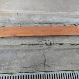 School wall coat rack 6 double hooks wood and aluminum