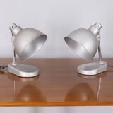 Pair of vintage 1960s metal table lamps by Seminara design