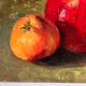 Authentic still life with apples circa 1959, oil painting