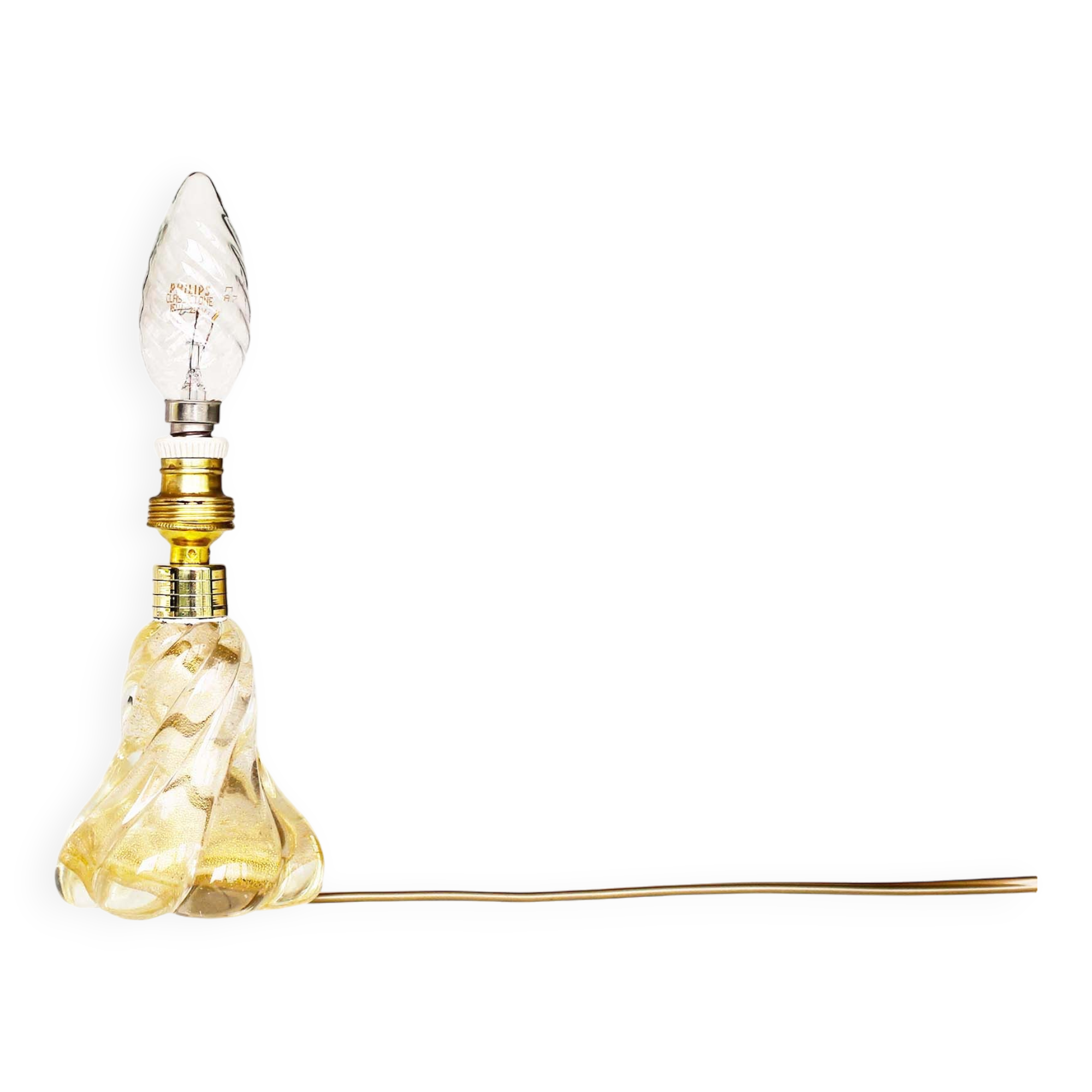 Vintage Italian muranoglass table lamp by Barovier & Toso