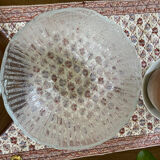 Glass and wood ceiling lamp