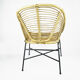 1960s Scandinavian modern rattan bucket armchair, Denmark