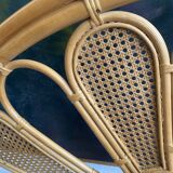 Vintage rattan headboard and peacock cannage